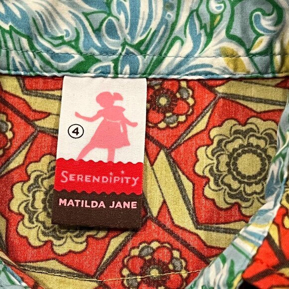 Matilda Jane Serendipity 'Laverne' Girls Dress, Mixed Prints, 4 - Picture 3 of 8